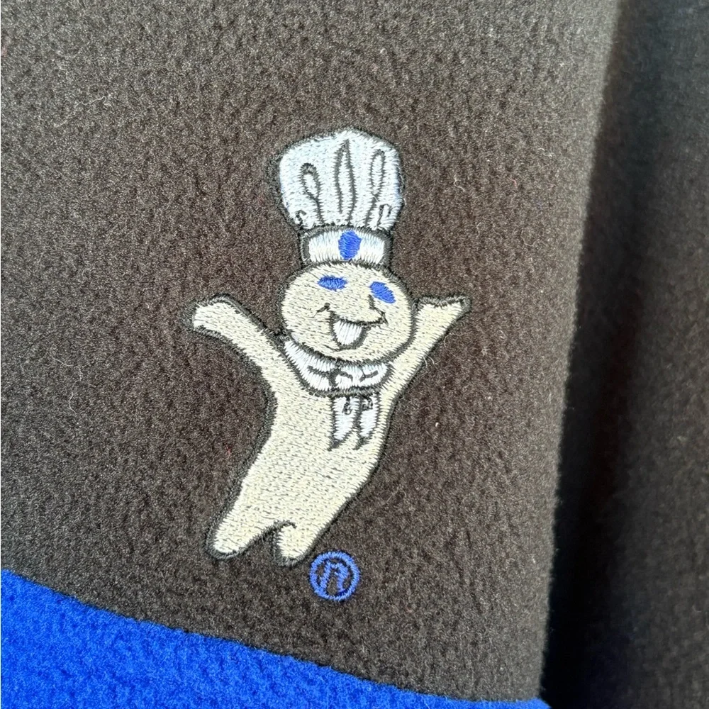 Vintage Pillsbury Doughboy Fleece Quarter Zip Advanced Textiles 2XL Preowned